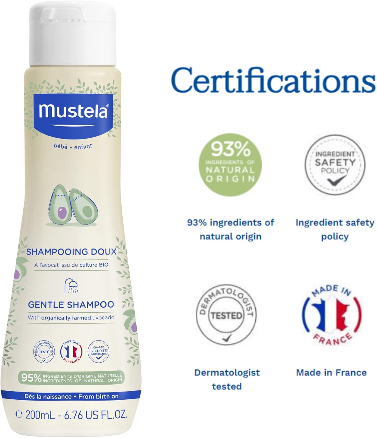 Mustela Baby Gentle Shampoo with Natural Avocado - 200ml