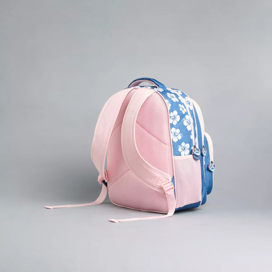 Stitch Print Backpack with Adjustable Shoulder Straps