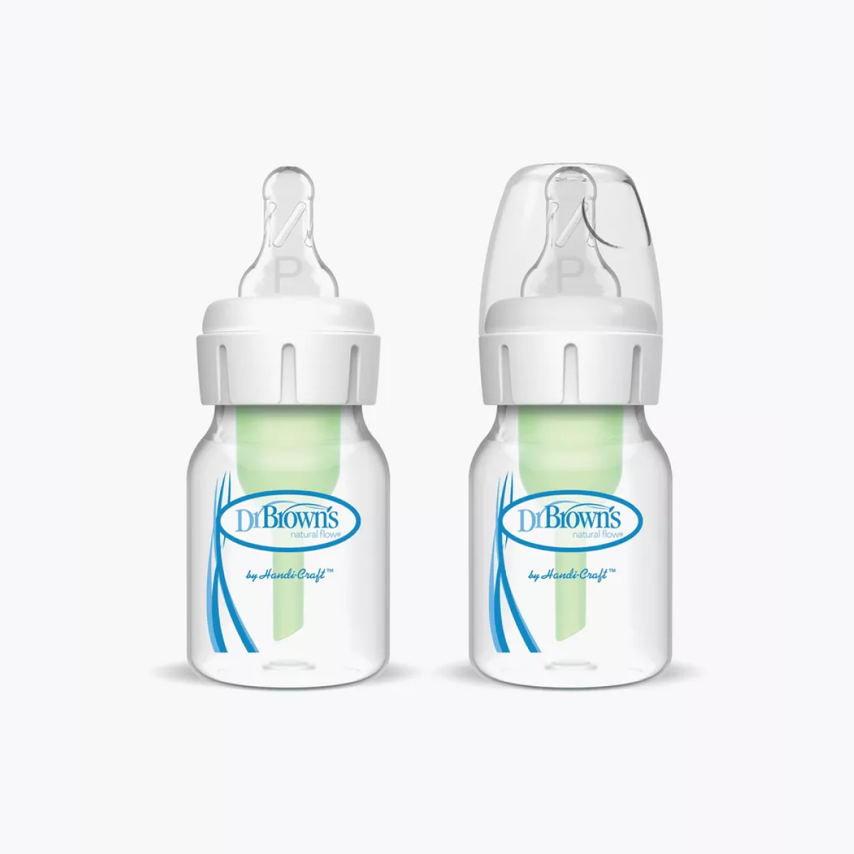 Dr. Brown's 2-Piece Anti-Colic Natural Flow Feeding Bottles, 60 ml