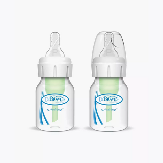 Dr. Brown's 2-Piece Anti-Colic Natural Flow Feeding Bottles, 60 ml