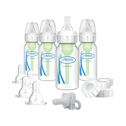 Dr. Brown's Options Slow Flow Bottle Set, 4 Ounce, Clear