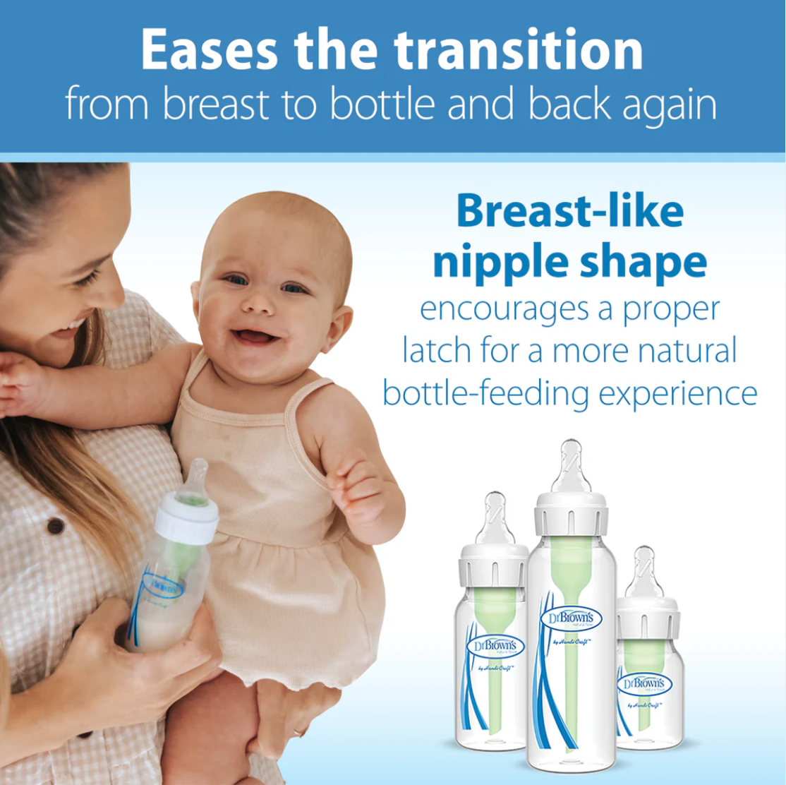 Dr. Brown's Natural Flow Narrow Baby Bottle Silicone Nipple, Preemie Level (2-Pack)