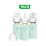 Dr. Brown's Anti-Colic Options+ Narrow Glass Bottles with Silicone Sleeve, Mint, 4oz/120ml 3 Pack (Copy)