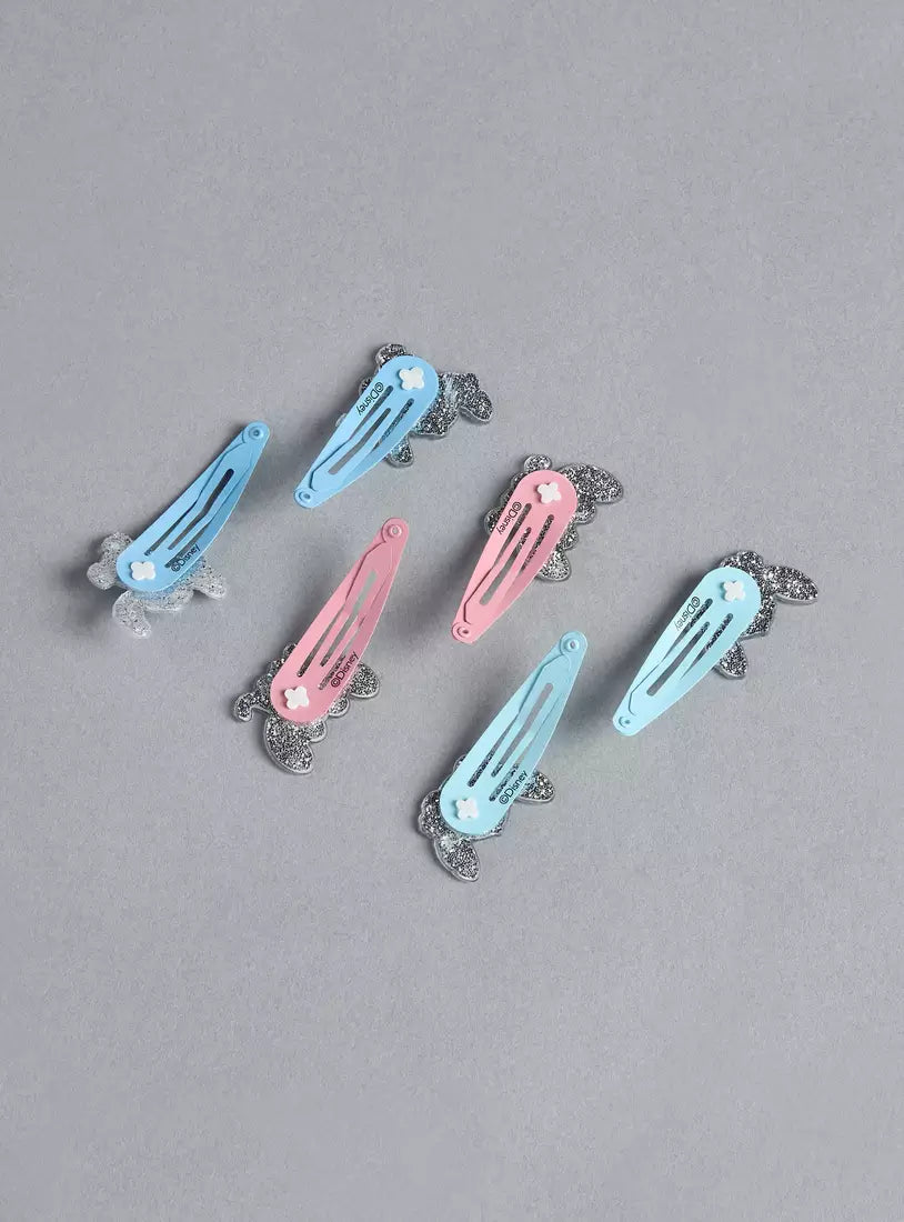 Stitch and Angel Print Hair Clip (Pack of 6)