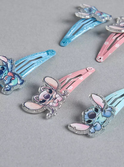 Stitch and Angel Print Hair Clip (Pack of 6)