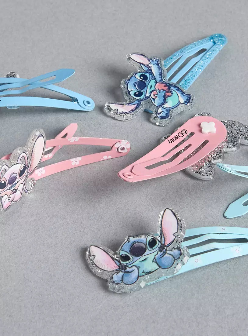 Stitch and Angel Print Hair Clip (Pack of 6)