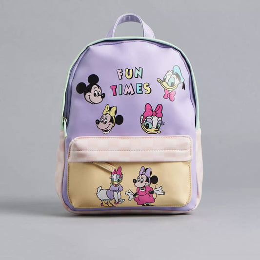 Mickey Mouse and Friends Print Backpack with Adjustable Shoulder Straps