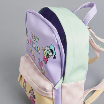 Mickey Mouse and Friends Print Backpack with Adjustable Shoulder Straps