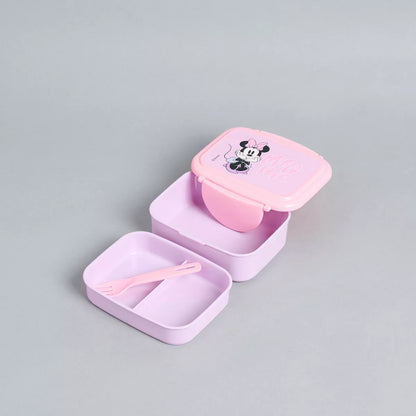 Minnie Mouse Print Lunch Box with Fork
