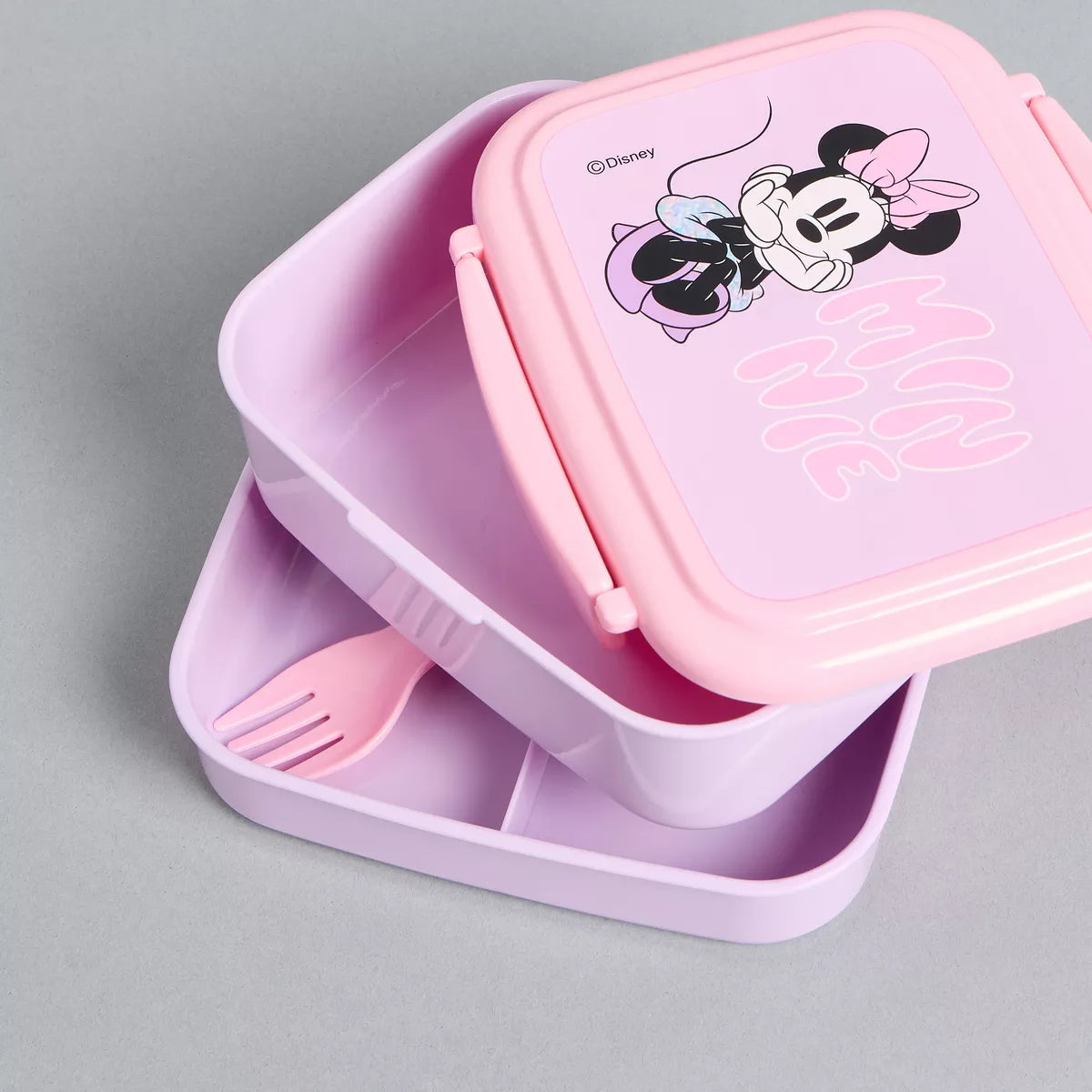 Minnie Mouse Print Lunch Box with Fork
