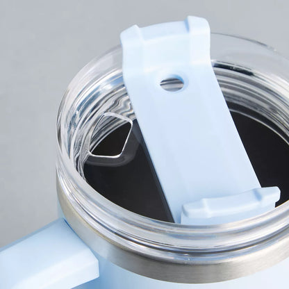 Stitch Print Vacuum Flask with Lid and Straw