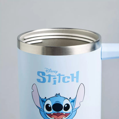 Stitch Print Vacuum Flask with Lid and Straw