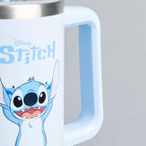 Stitch Print Vacuum Flask with Lid and Straw