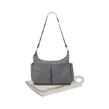 Textured Diaper Bag with Zip Closure