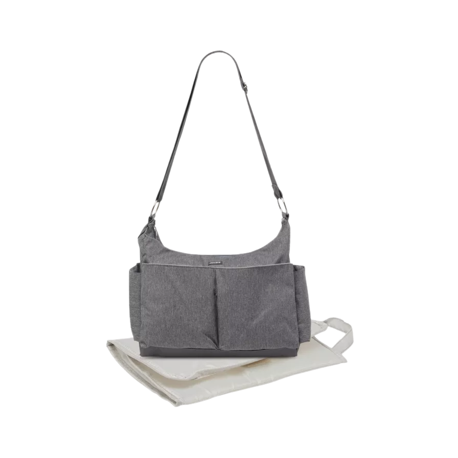 Textured Diaper Bag with Zip Closure