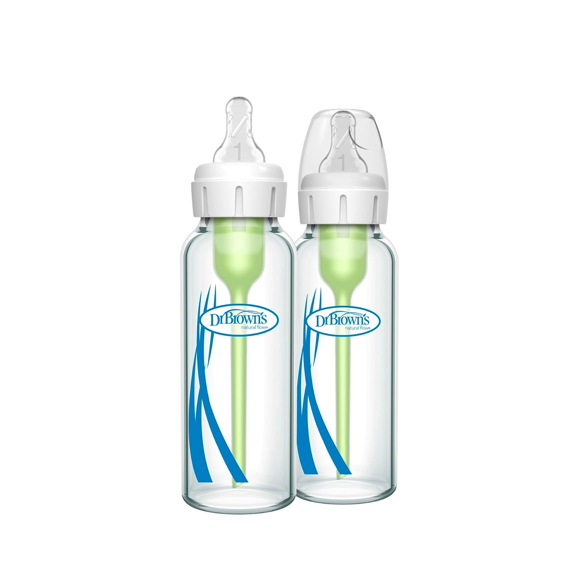 Options+ 2-Pc Anti-Colic Feeding GLASS Bottle Set - 8oz/250ml