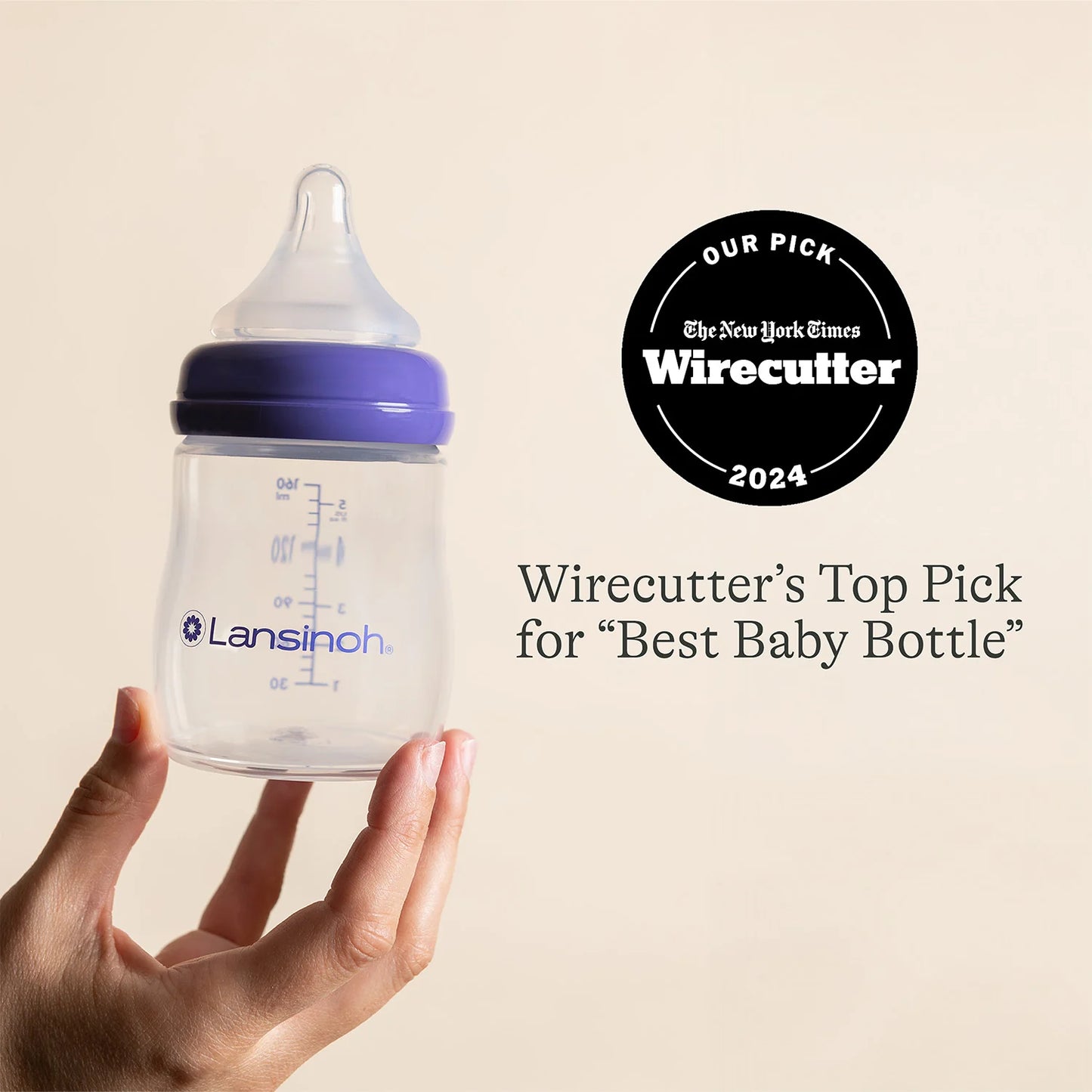Lansinoh Baby Bottles, 5 Ounces, 3 Count