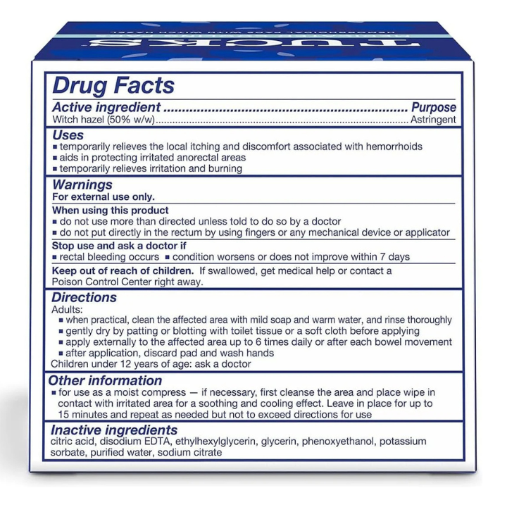 Tucks Medicated Cooling Pads - 100 Pads