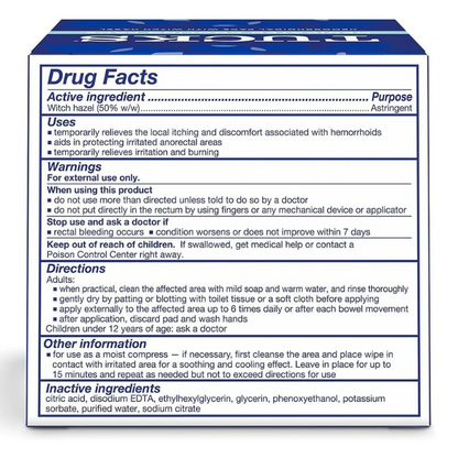 Tucks Medicated Cooling Pads - 100 Pads