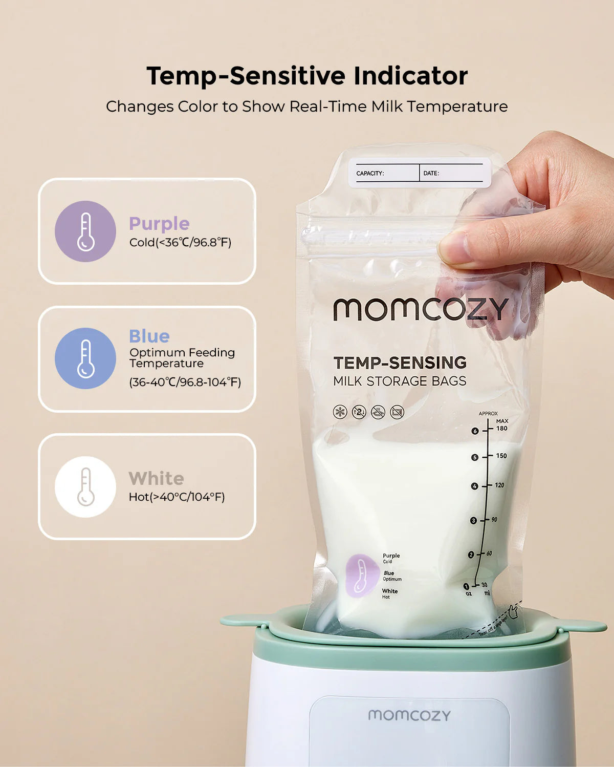 Momcozy Breastmilk Storage Bags - 50 Count