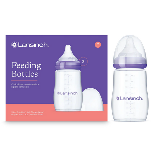 Lansinoh Baby Bottles 8 Ounces, 3 Count