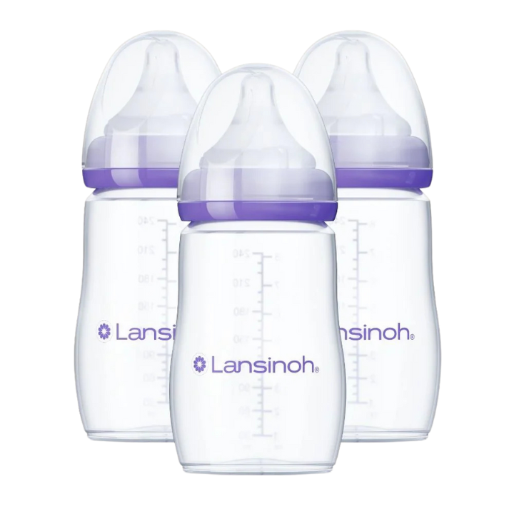 Lansinoh Baby Bottles 8 Ounces, 3 Count