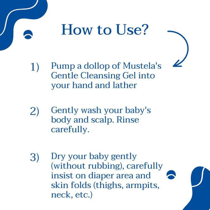 Mustela Baby Gentle Cleansing Gel Biodegradable Formula & Tear-Free - 500ml