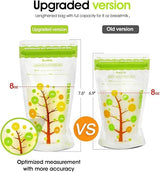 Mumoo Bear Breast Milk Storage Bags, 250ml Self-Standing Leak-Proof Design, 112 Count