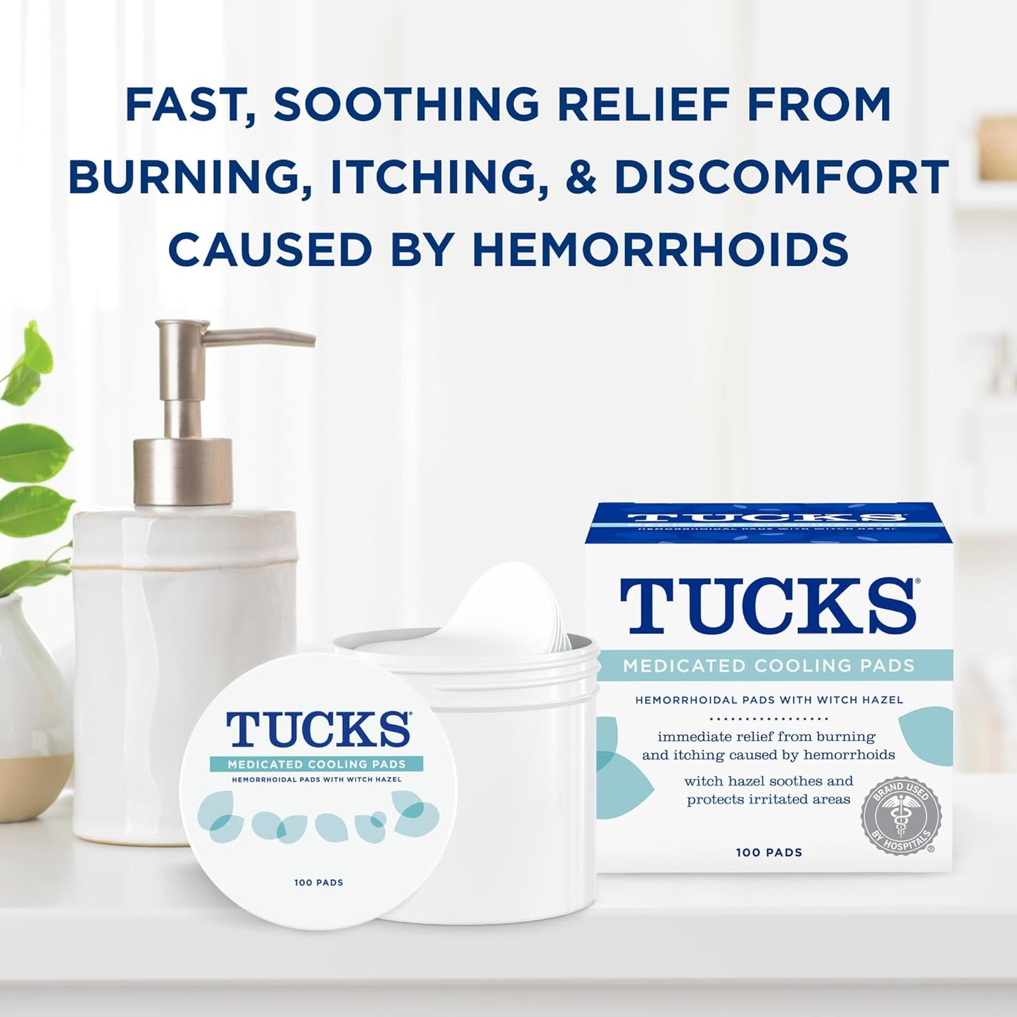 Tucks Medicated Cooling Pads - 100 Pads