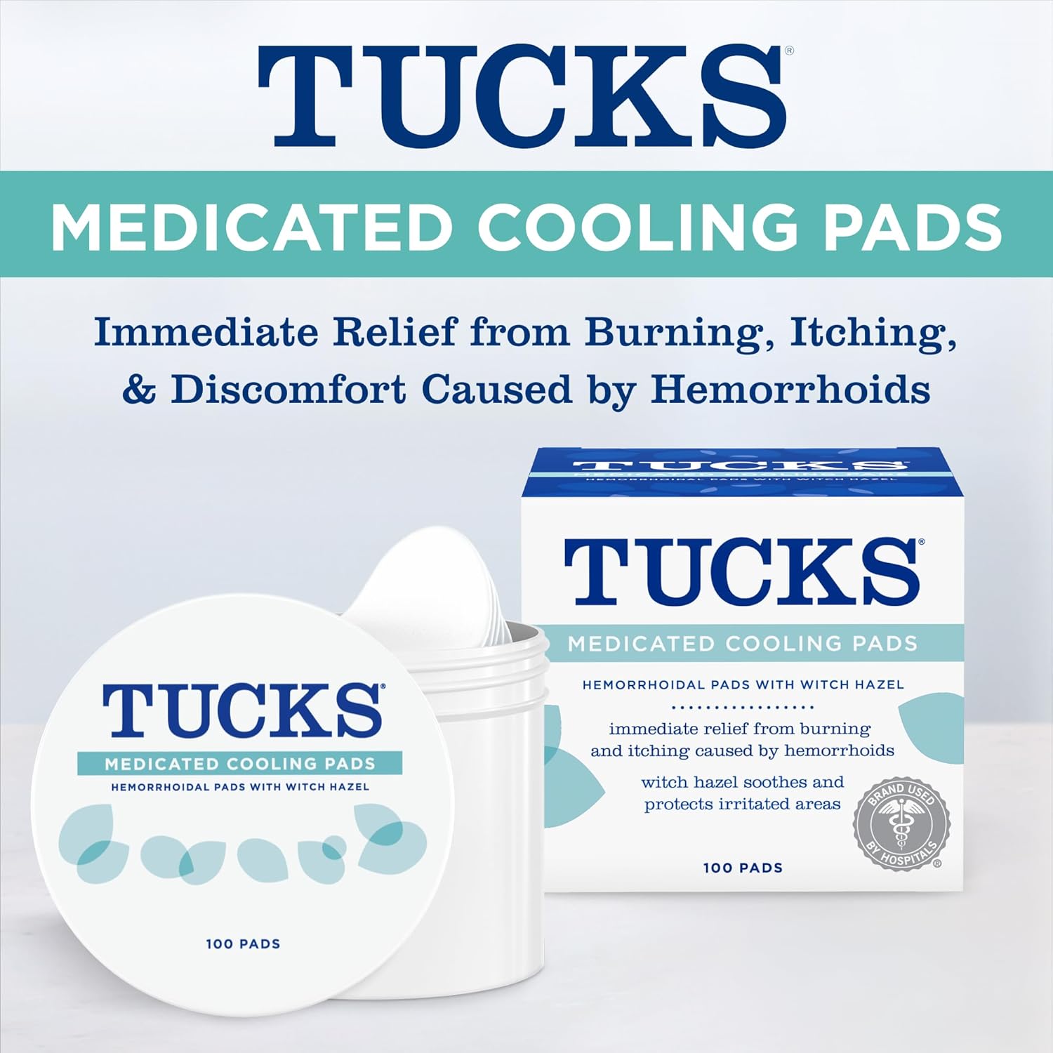 Medicated Cooling Pads - 100 Pads