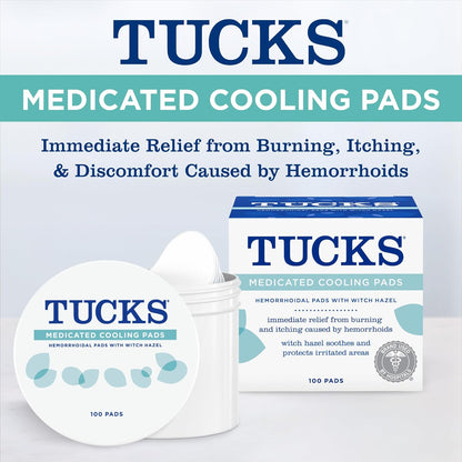 Tucks Medicated Cooling Pads - 100 Pads