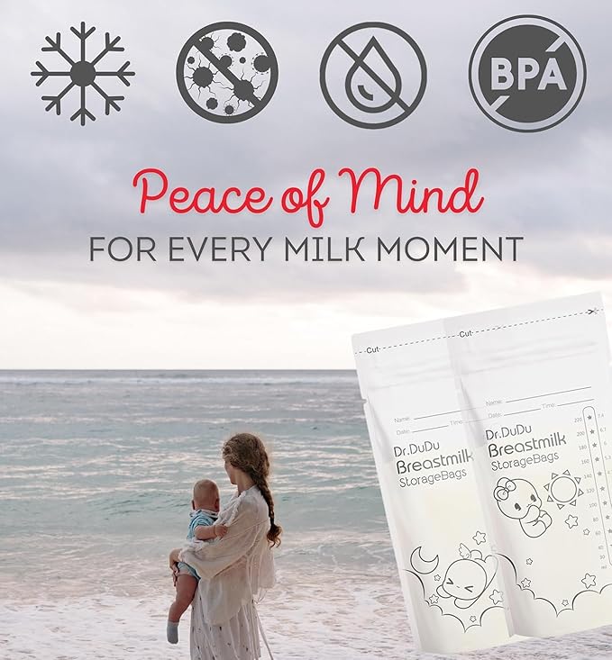 Dr. DuDu Breastmilk Storage Bags, 50 count, 220 ml