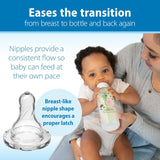 Natural Flow Anti-Colic Options+ Narrow Baby Bottle, Squirrel & Goat, 8 oz/250 mL, 0m+, 2-Pack