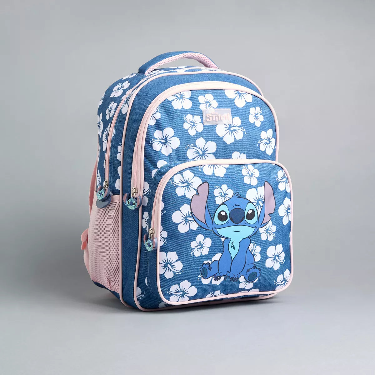 Stitch Print Backpack with Adjustable Shoulder Straps