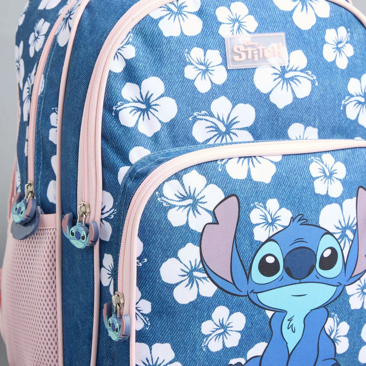 Stitch Print Backpack with Adjustable Shoulder Straps