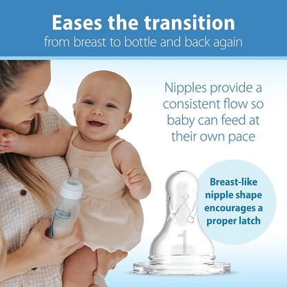 Dr. Brown's Options Slow Flow Bottle Set, 4 Ounce, Clear