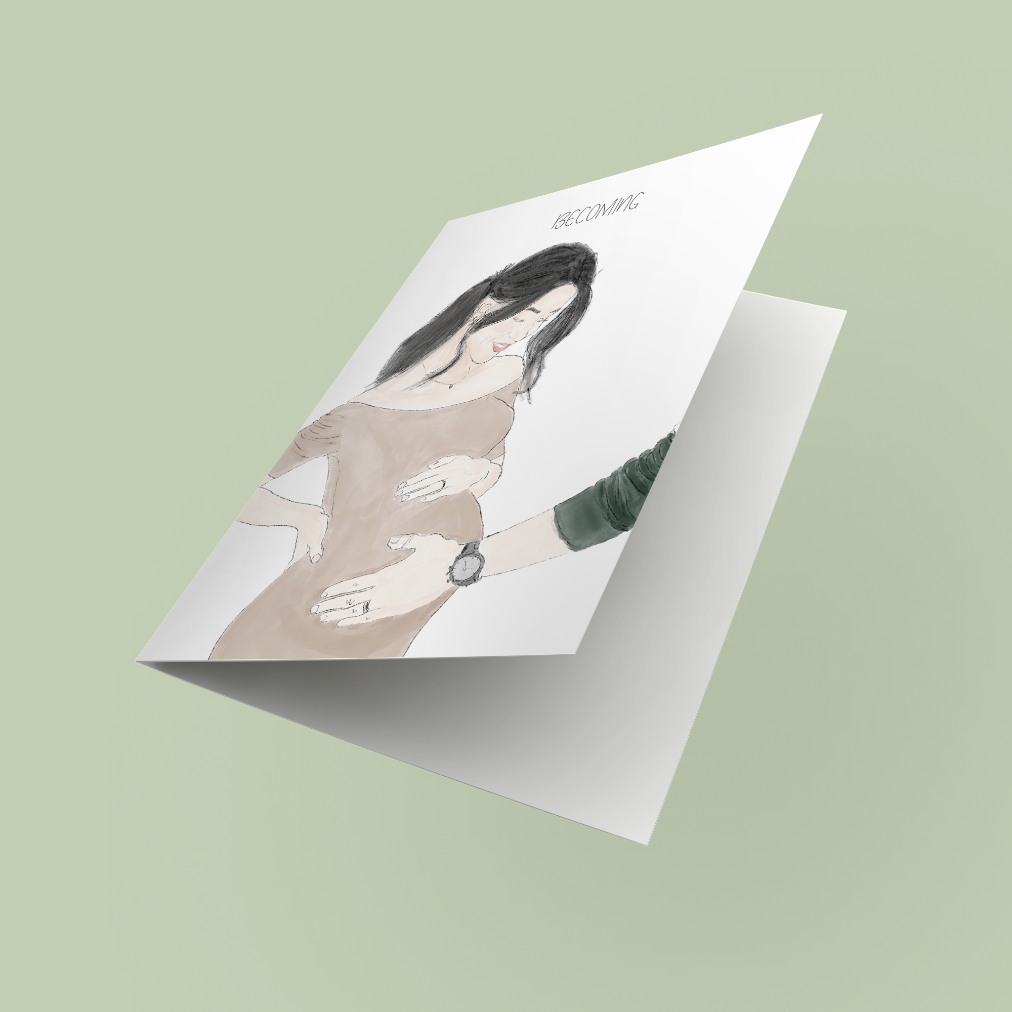 BECOMING Card on Textured Paper