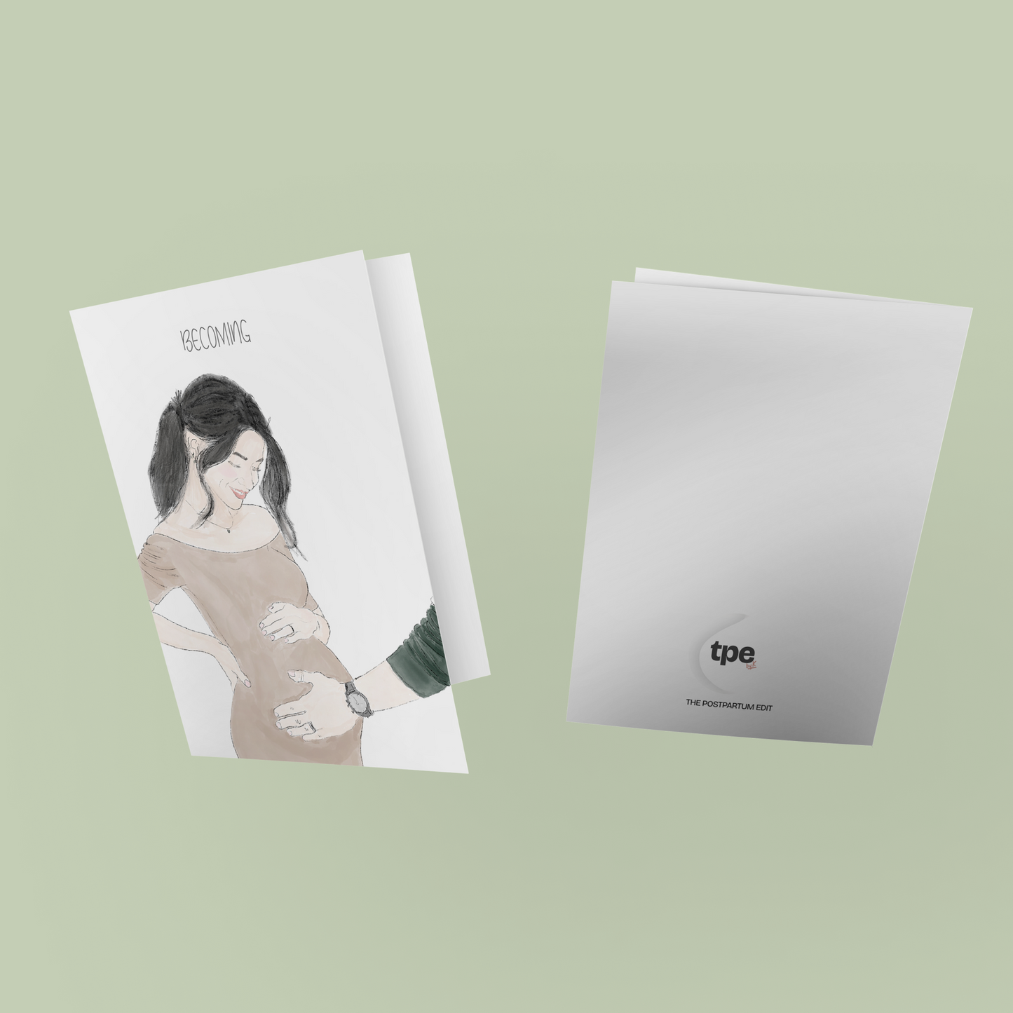 BECOMING Card on Textured Paper