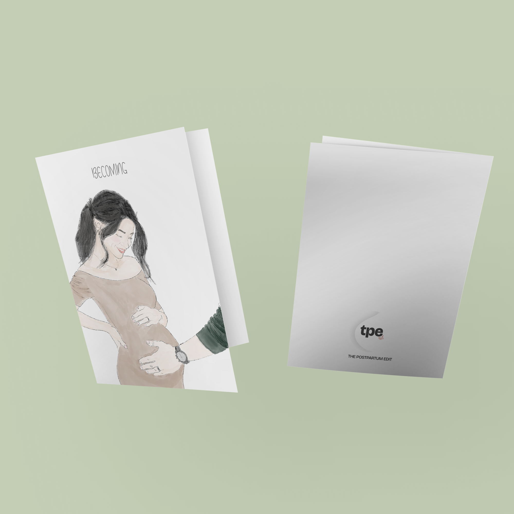 BECOMING Card on Textured Paper