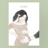 BECOMING Card on Textured Paper