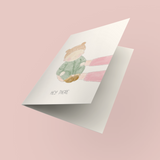 HEY THERE Card on Textured Paper