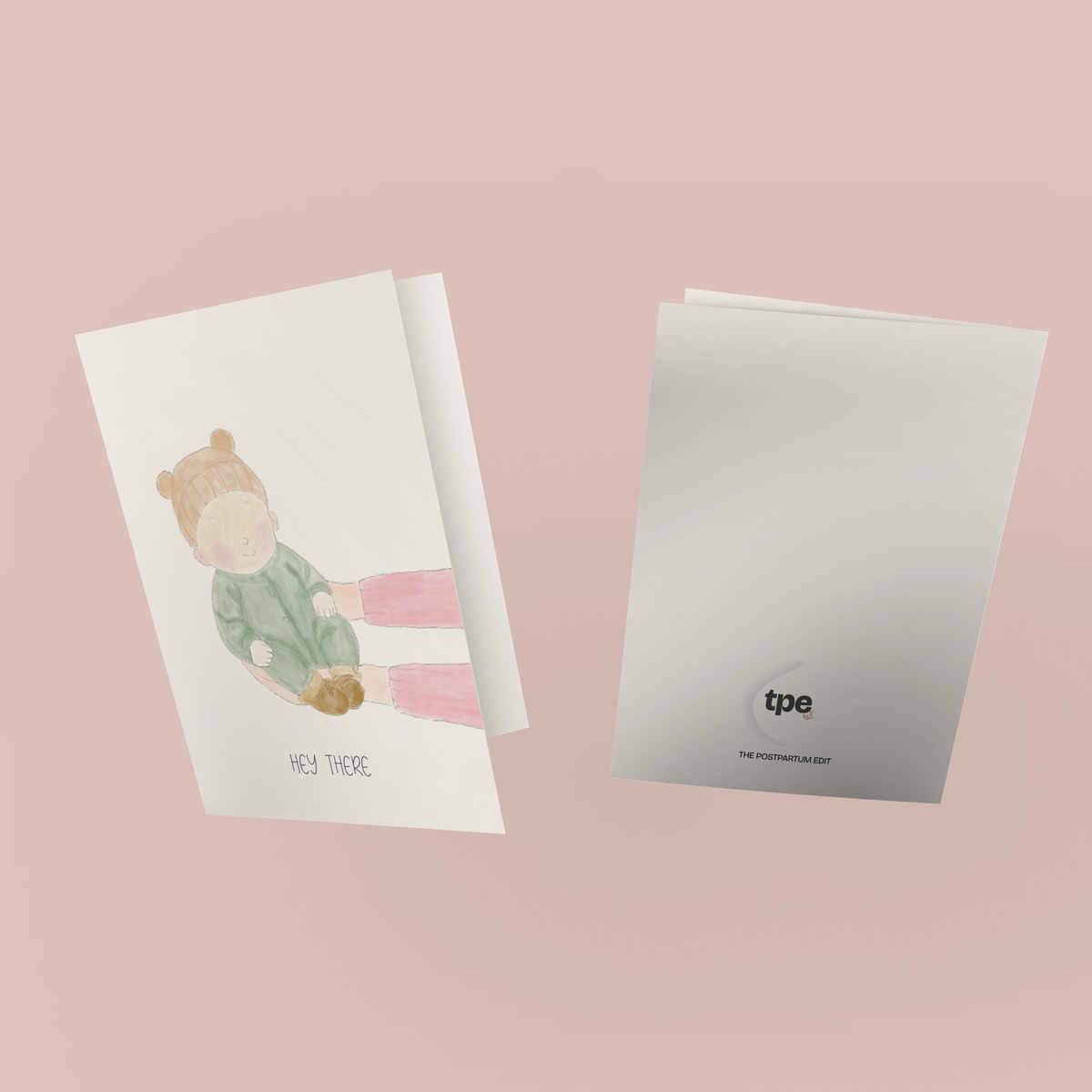 HEY THERE Card on Textured Paper