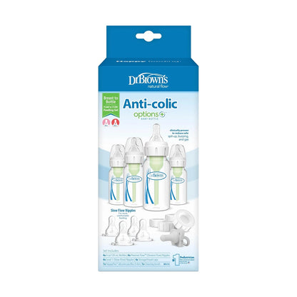 Dr. Brown's Options Slow Flow Bottle Set, 4 Ounce, Clear