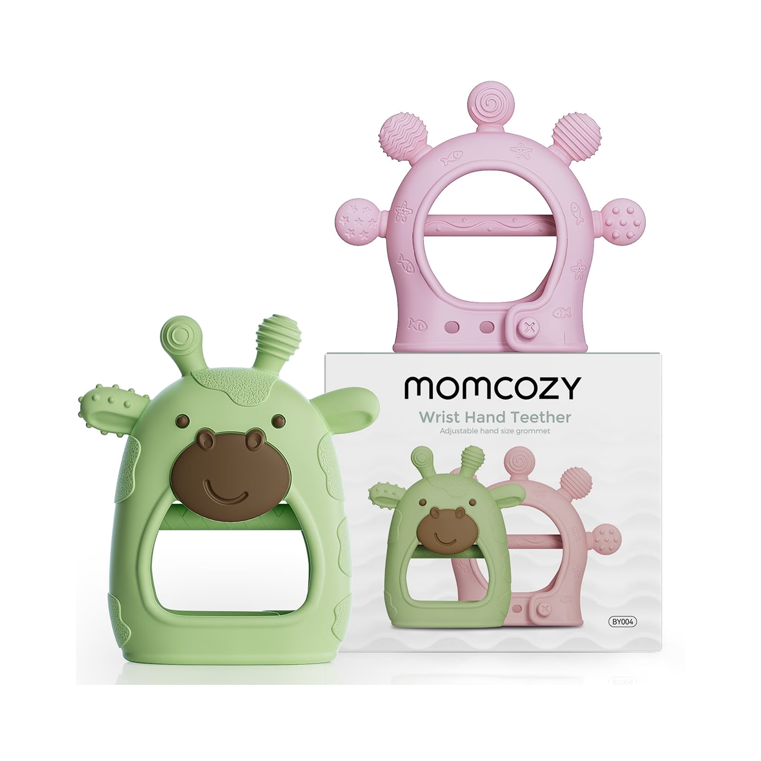 Wrist Hand Teether Pink/Green