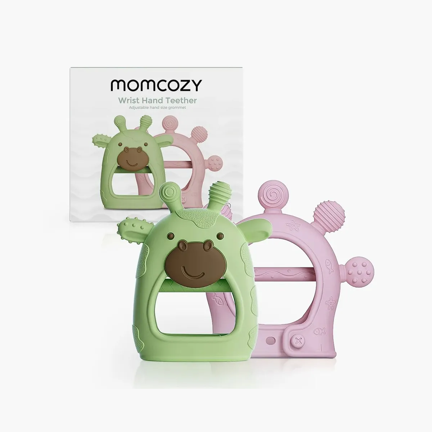 Wrist Hand Teether Pink/Green