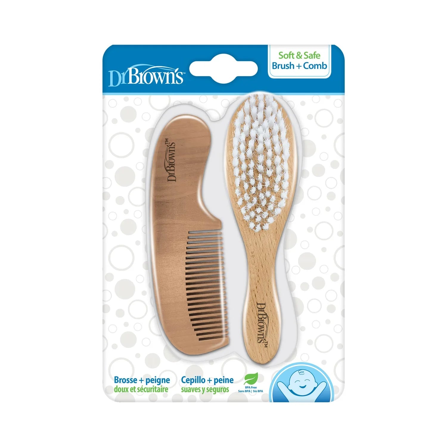 Soft and Safe Baby Brush + Comb