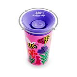 Munchkin Miracle 360° WildLove Spoutless Sippy Cup, 9 oz, Bee/Lemur, Unisex, 2 Pack