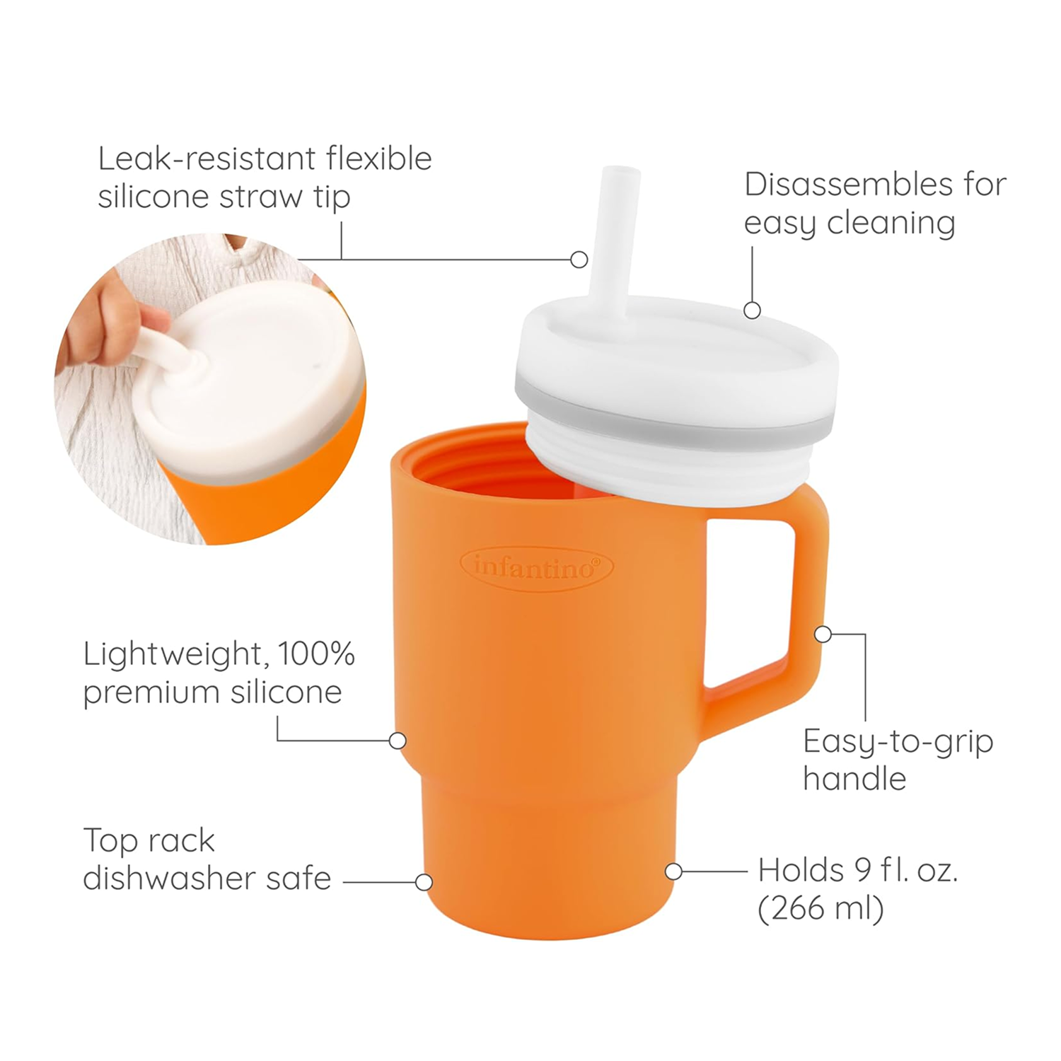 My 1st Tumbler Silicone 9oz - Creamsicle