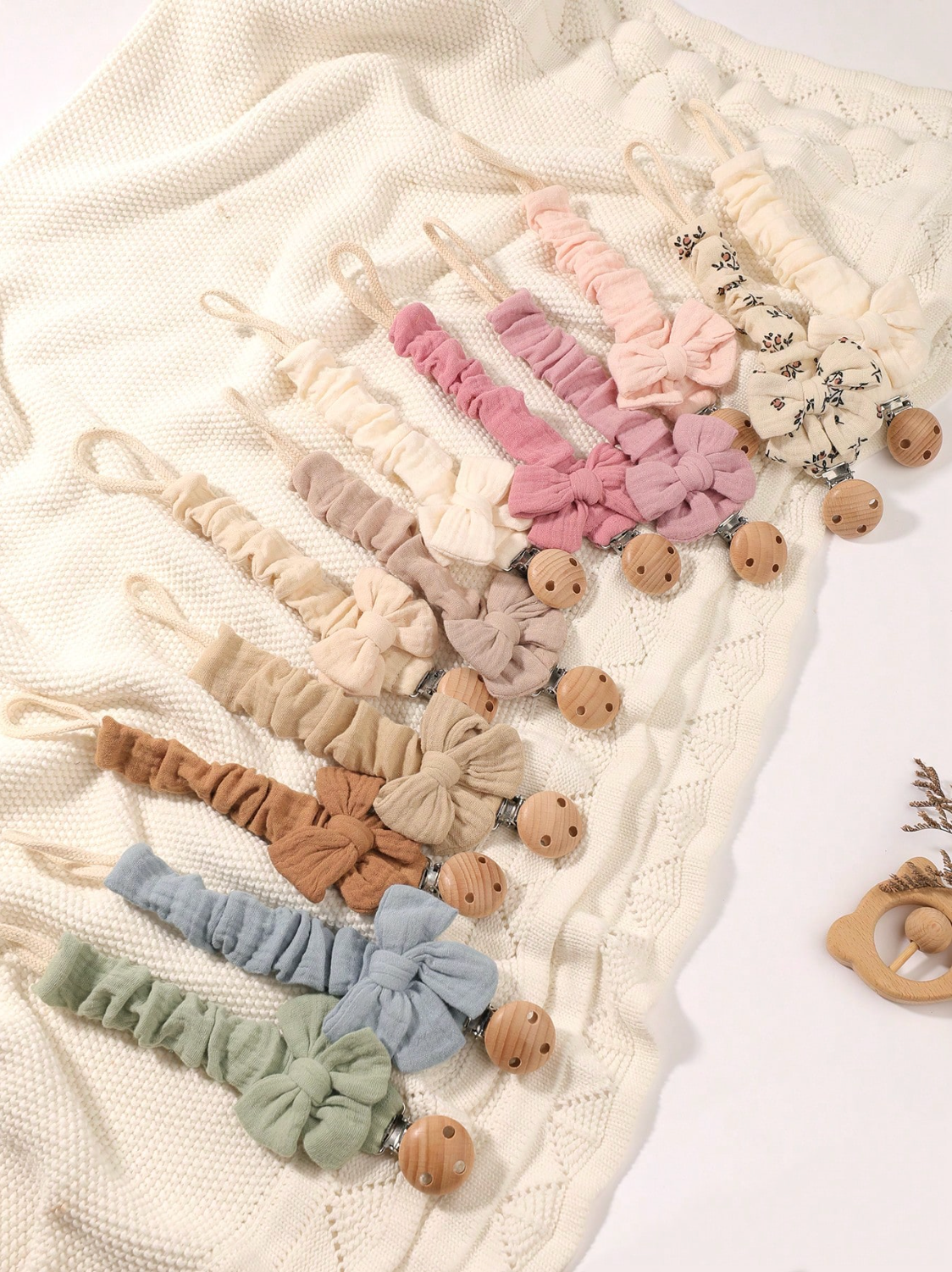 Bowknot Pacifier Holder Clips