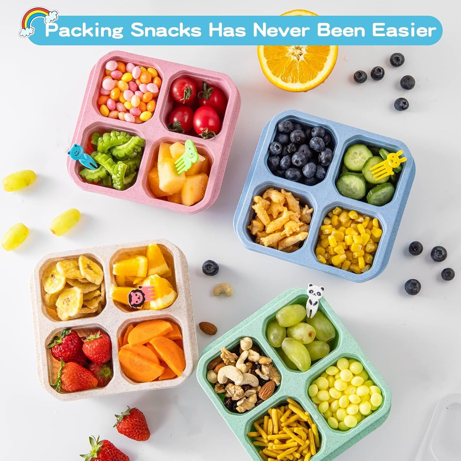 4 Pcs Snack Boxes